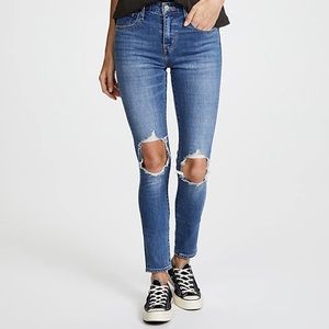 Levi’s 721 skinny distressed jeans